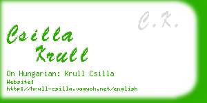 csilla krull business card